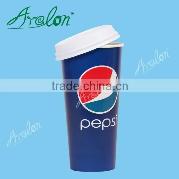 Pepsi Cola Cold Drink Paper Cups With Lid photo-2