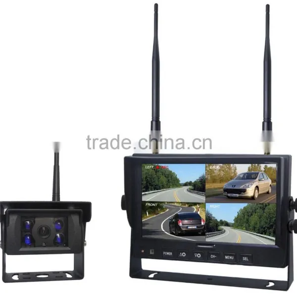 100% Factory DC12 to 32V 2.4G Digital Wireless 4 Way Car Reverse Camera System With Night Vision Camera photo-3