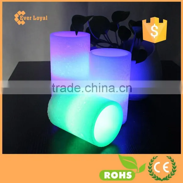 3 x Flameless Real Wax Automatic Color Changing Candles Unscented LED Mood Light photo-4