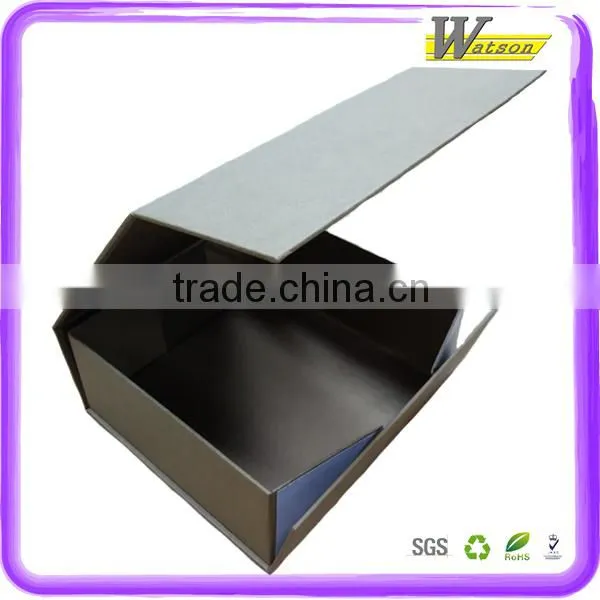 Kraft Paper Hand-made Cardboard Folded Gift Box With Silver/Glod Hot Stamping photo-3
