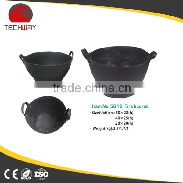 Strong Rubber Construction Buckets Rubber Pail With Handle photo-2