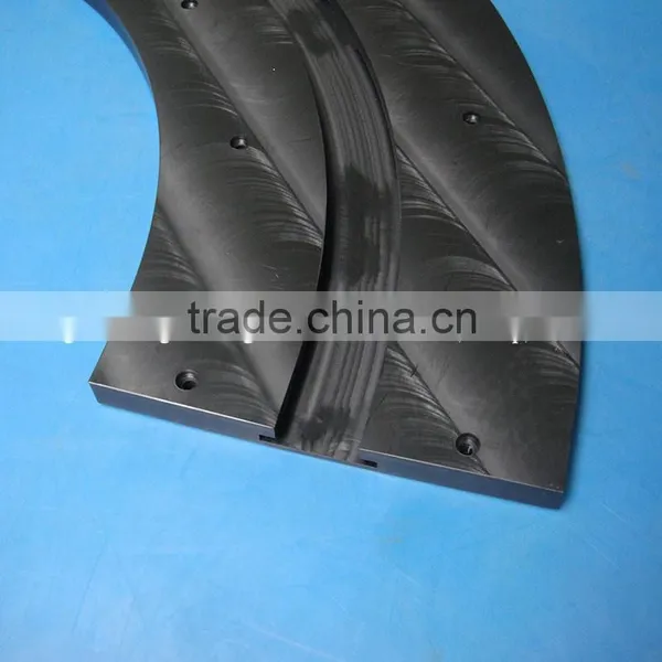 CNC Machined Plastic Uhmw-pe Polyethylene Bending Guide Rail photo-2