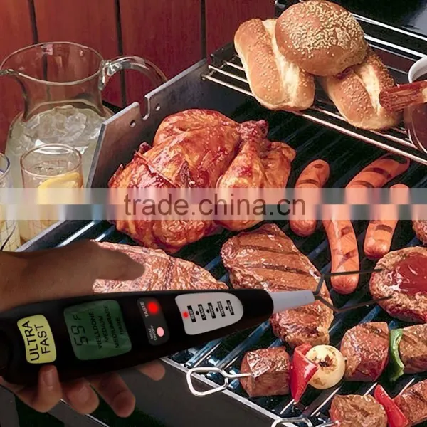 Digital Food Meat Cooking BBQ Thermometer Portable Collapsible Internal Probe Cooking Thermometer With Instant LCD Read Display photo-3