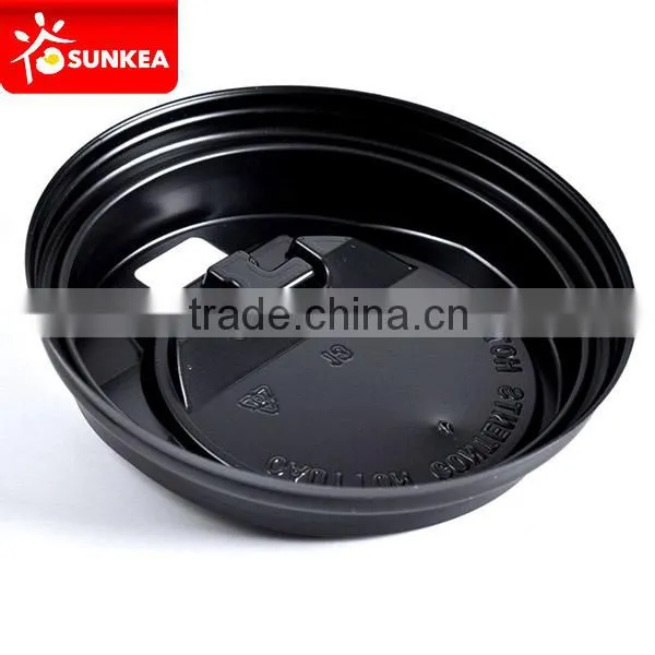 High-quality 12oz Black Buttoned Plastic Lids for Hot Cups or Coffee Cups photo-6