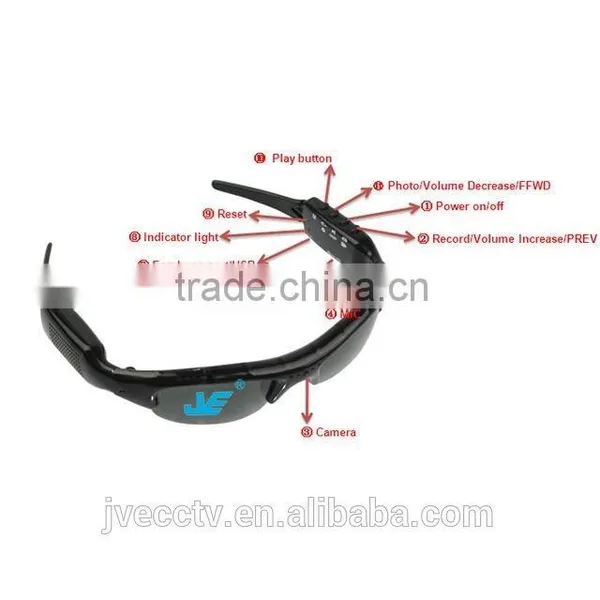 Factory Price Outdoor Sport Sunglasses Camera Hidden HD Sports Camera hd 720p Sunglasses Camera Digital Sports Camera photo-4