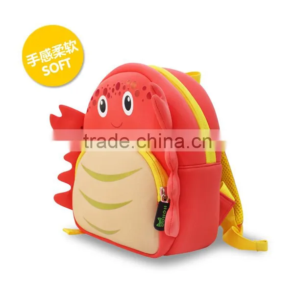 2016 New Arrival 3 to 8 Years Old Kids School Knapsack Cute Cartoon Crab Bag photo-2