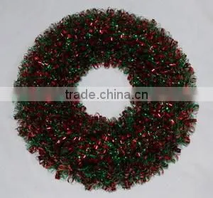 2015 New Color Christmas PET Tinsel Wreath photo-3