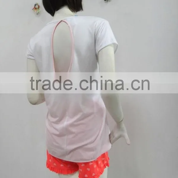 Leisure Simple Behind the Small Sexy With Refreshingly Loving Heart Shorts Pajamas Women photo-4
