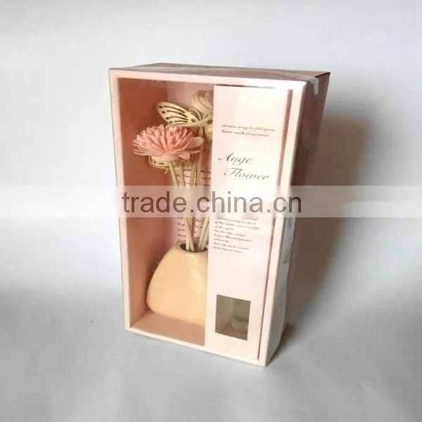 Pure Natural Red Ceramic Flower Fragrance Diffuser For Home Decoration photo-5