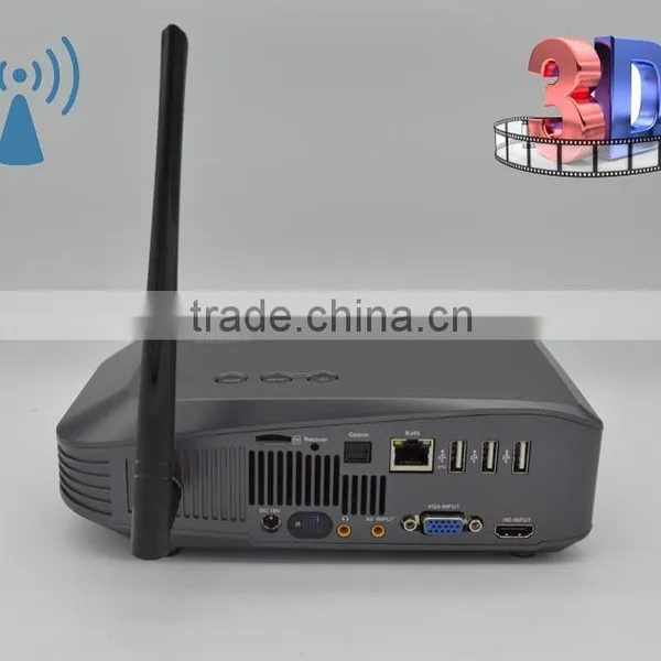 Wifi Pico Projector, 1500 Lumens DLP Home Theater 3D Smart Portable Projector, 1280x800p Smart Beam Projector photo-2
