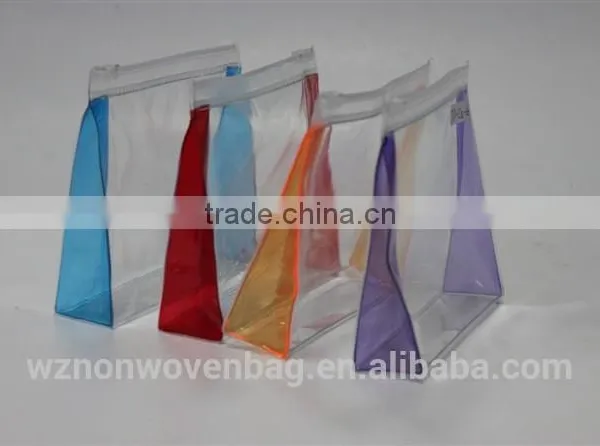 2016 Hot Customized Vinyl Plastic Package PVC Clear Tote Bags
