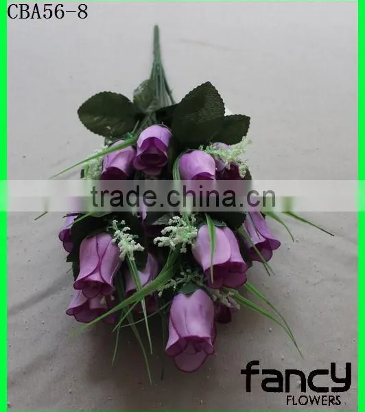 Yiwu Cheap Silk Decoration 18 Heads Artificial Rose Flower