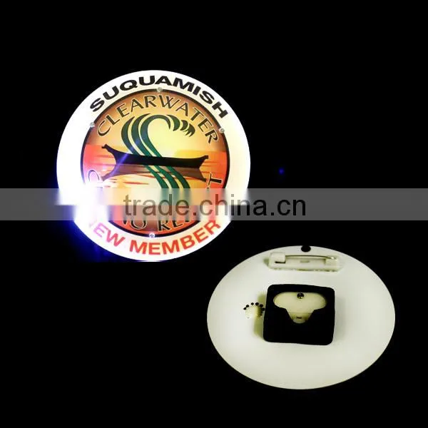 New Products Plastic Customized Colorful Glow Badge photo-3