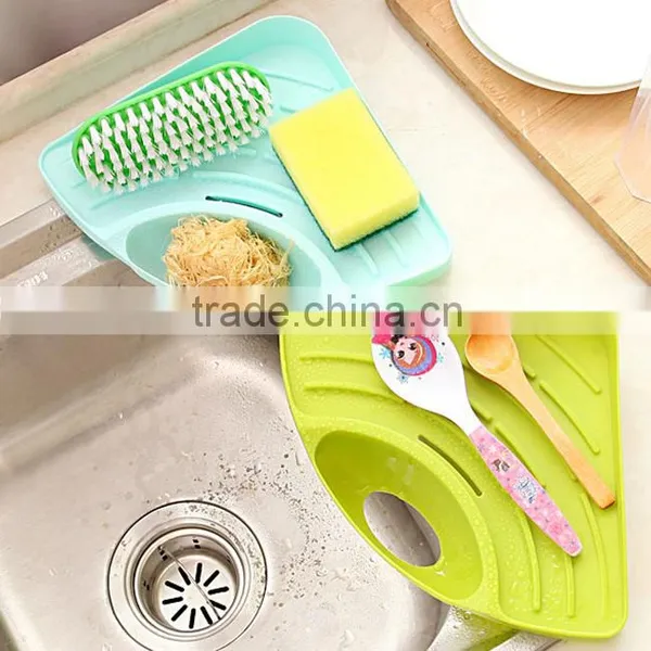 Free Sample 2016 Hot Sale Triangle Style Kitchen Sponge Holder photo-2