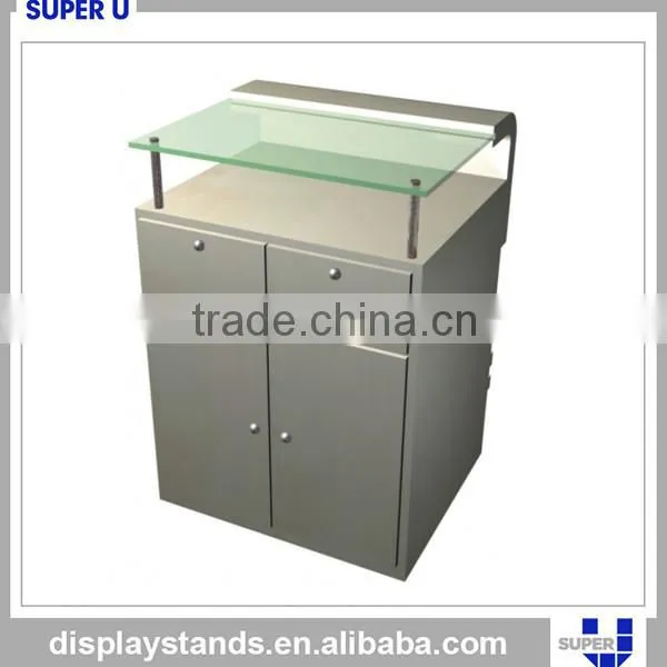 Front Service Counter Furniture Cheap Reception Counter With Glass photo-4