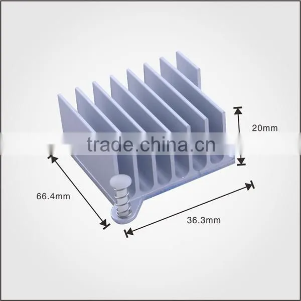 Silver Anodizing Samll Aluminum Profile Heatsink With Cutting Process photo-2