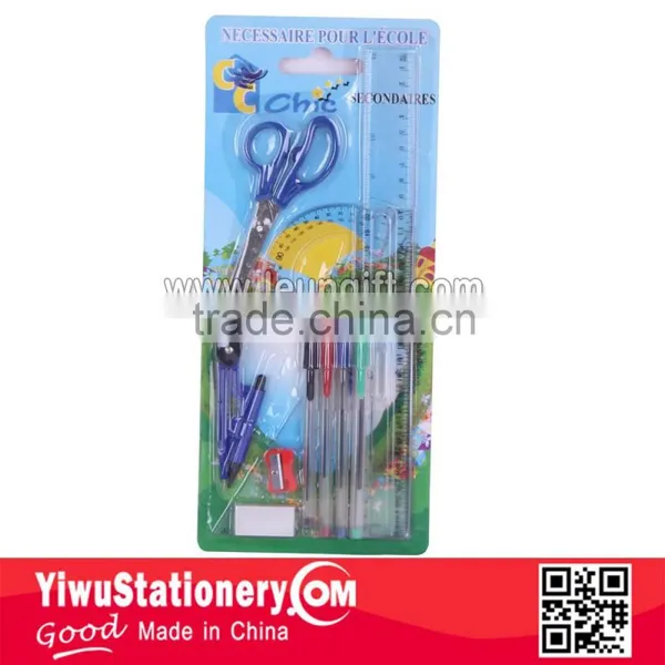 12PCS Ruler Kits Math Set Geometry Set Blister Card Quality Choice