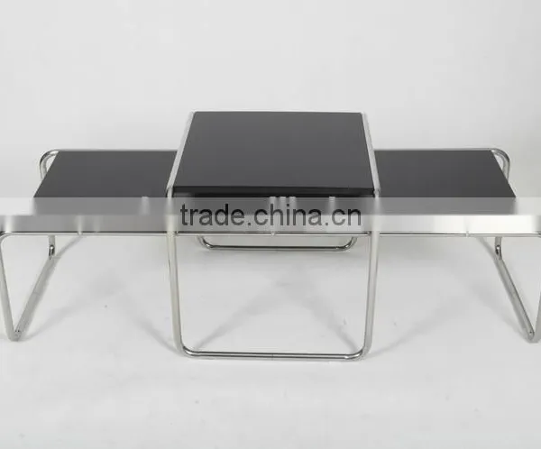 Wooden Black Cheap Rectangular Kivaha Coffee Table Set Wholesale photo-4