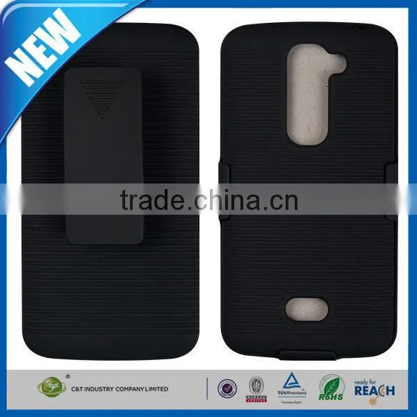 C&T Rubberized Kickstand Case Belt Clip Holster Combo For Lg L50 photo-6