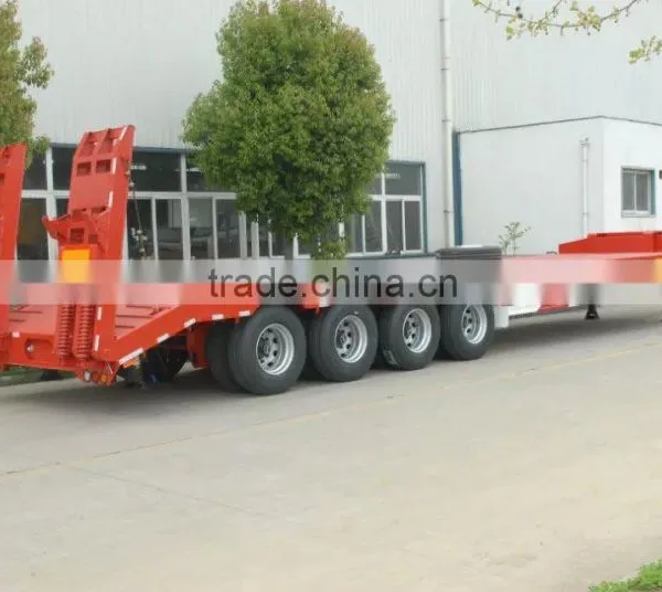 2 Axles Heavy Duty Machinery Transport Low Bed Semi Trailer (axle or Size Optional) photo-2