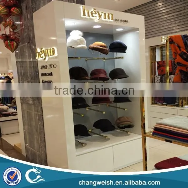 hat display rack and hat display case with metal hook