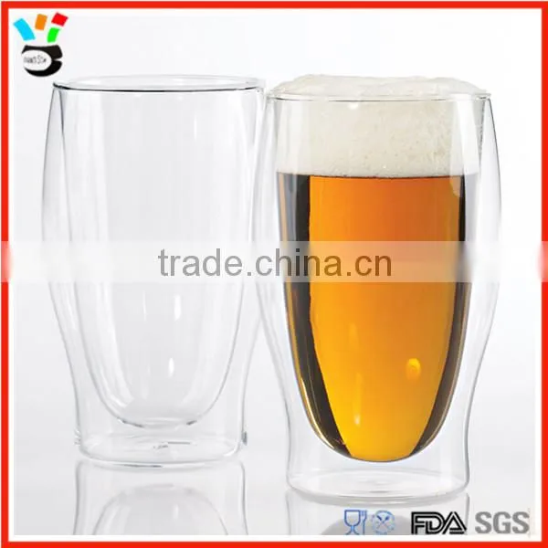 Double Wall Glass Cup Beer Glasses