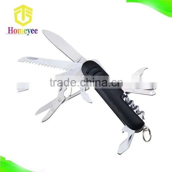 13 in 1 Blue Handle Stainless Steel Knives With Keychain photo-3