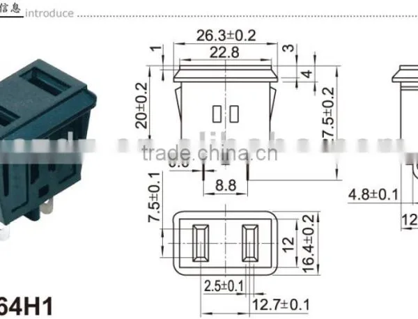ac Power Socket With Fuse,Dc Adapter Connector,pure Copper With Gold Plated RCA Connector photo-4