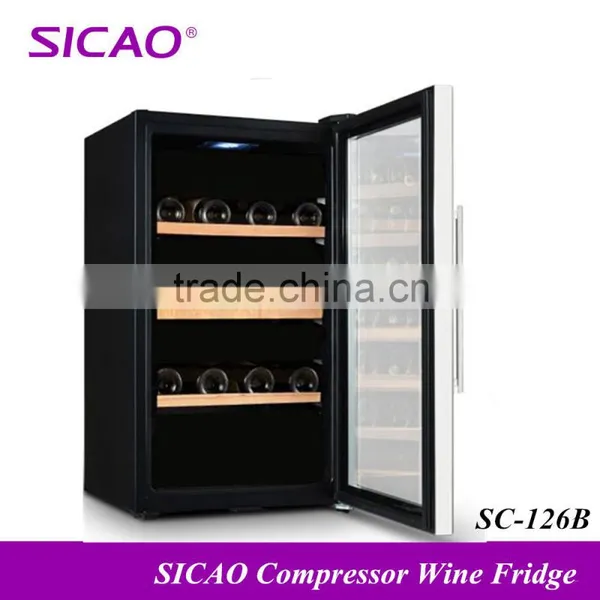 126L 46 Bottles Single Zone Glass Wine Cooler photo-2