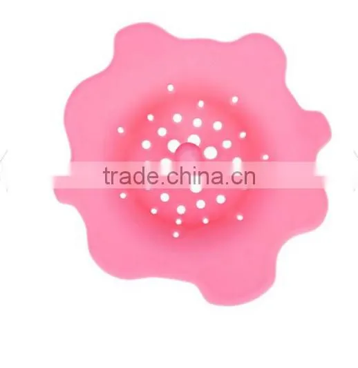 Kitchen Bathroom Drain Cover Trap Basin Hair Filter / Silicone Sewer Drain Cover Basin Sink Strainer photo-2