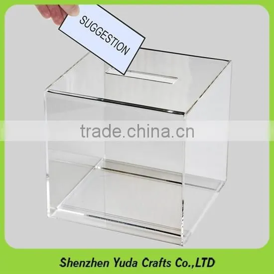 Customized Hot Sale Clear Acrylic Donation Box With Locks Cheap High Quality photo-2