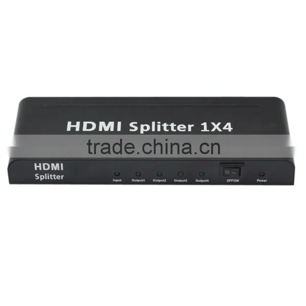 Premium 1x4HD Splitter 1 in 4 Out 4 Ports Splitter Distributor Converter (O4way HD Splitter 1.4 for HDTV Support 4k*2k photo-2