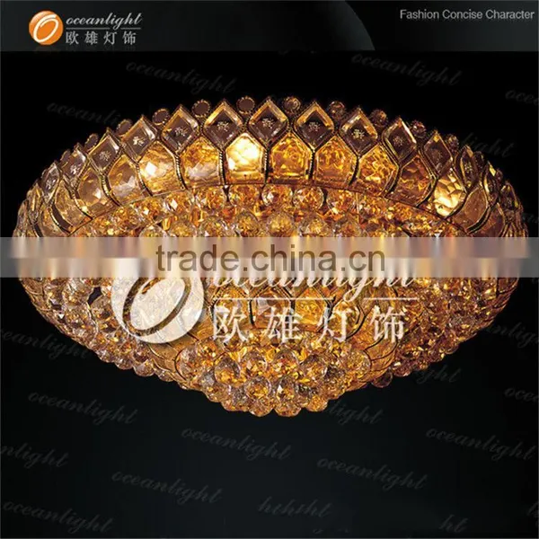 Golden Crystal Light Ceiling Indian Ceiling Lighting for Hotel Hall OW603 photo-2