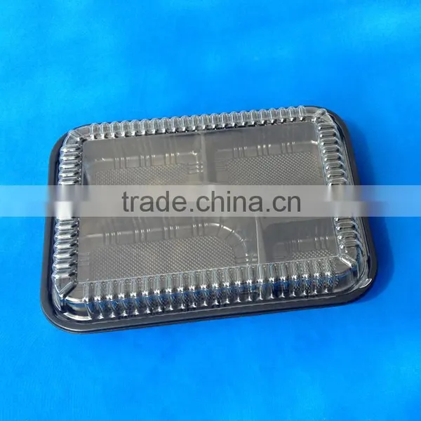Plastic School Lunch Tray Disposable With Lid photo-5