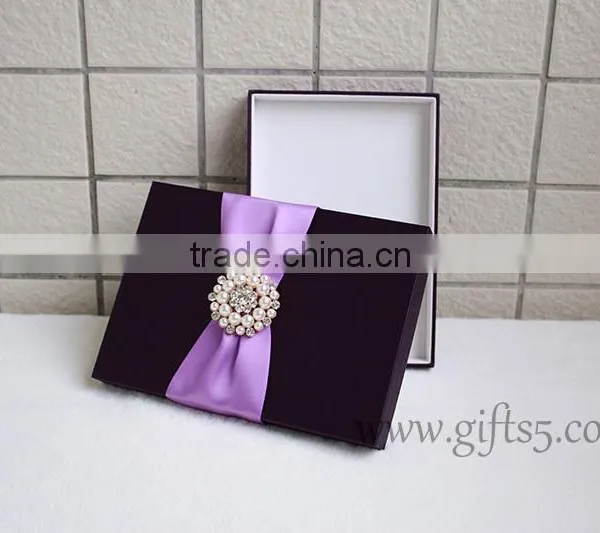 2016 Latest Wedding Gift Box for Invitation Cards With Ribbon Custom Made photo-2