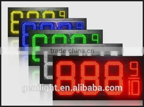 High Quality Custom-made 18'' LED Acrylic Gas Price Sign photo-4