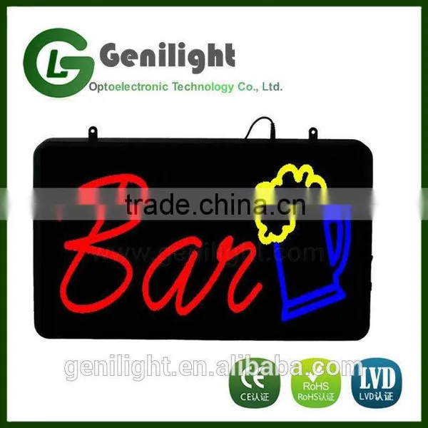 Bar Pub Sign Neon Lights LED Animated Customers Attractive Sign With Hang Chain photo-3