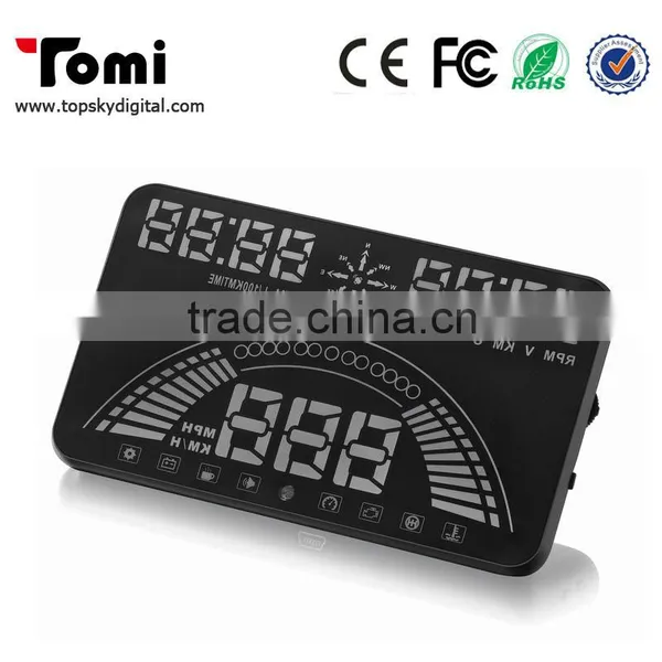 Newest HUD S7 Head Up Display HUD GPS 5.8 Inch Screen Support Cars With OBDII OBD2 Port And Free Switch photo-3