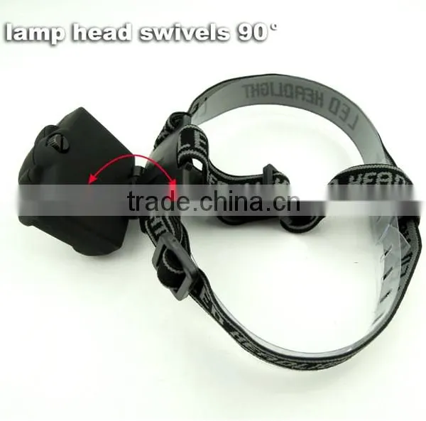 3W+4 Red LED Headlight Camping Headlamp Outdoor Emergency Head Torch Rubber Priting photo-4