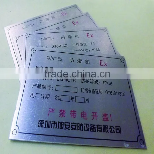 Factory Low Price Fashion Decorative Aluminum Metal Nameplates photo-3