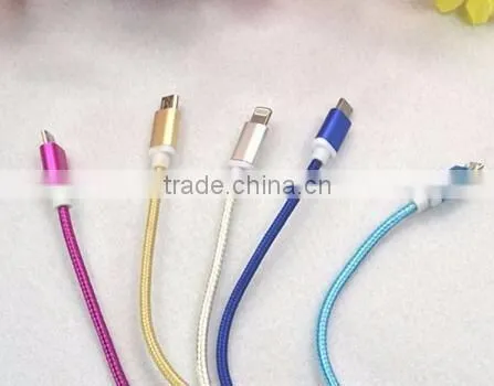 Usb Braided Cable 10ft Nylon Iron Shell USB Cable for V8 Android Data Cable photo-5