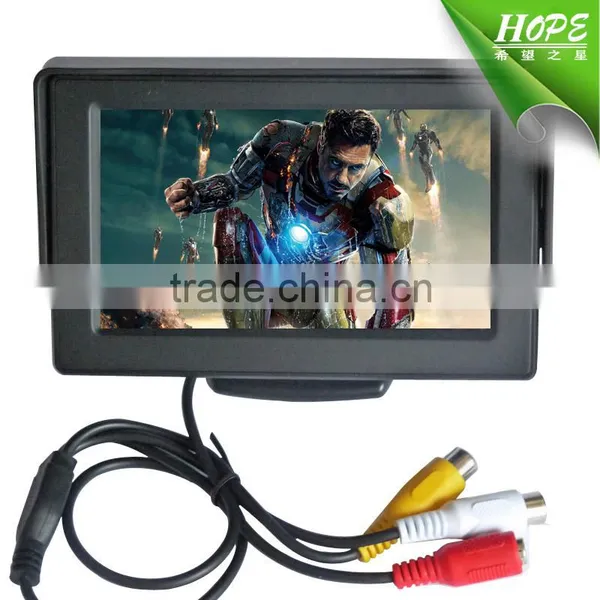Factory Price Wall Mount Desktop 4.3inch 16:9 Car Headrest Monitor With AV Inputs photo-2