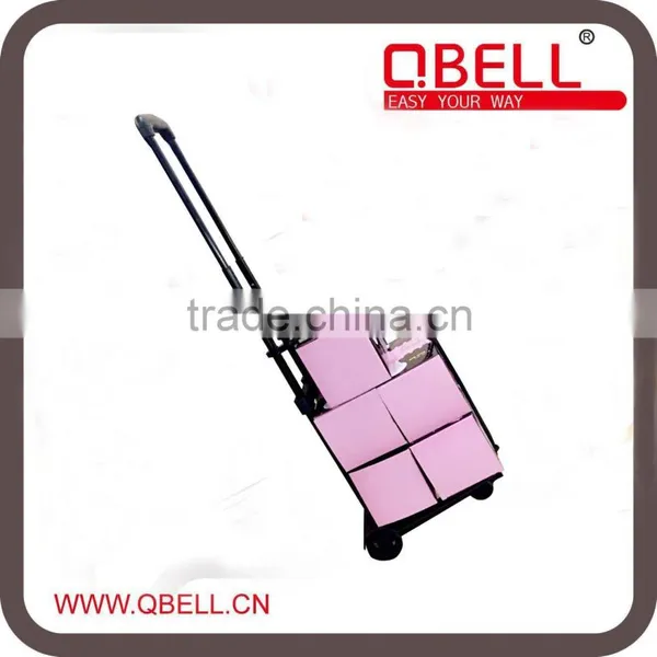 [QBELL] Mini Foldable Trolley Cart/Aluminum Adjustable Luggage Cart