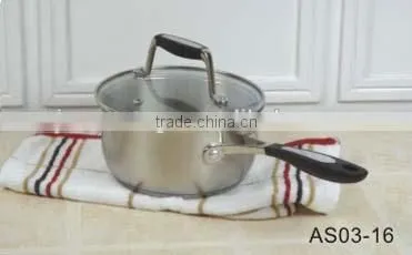 Modern Kitchen Cabinet Designs 8pcs Stainless Steel Cookware Set With Silicon Handle Including Milk Pot photo-3