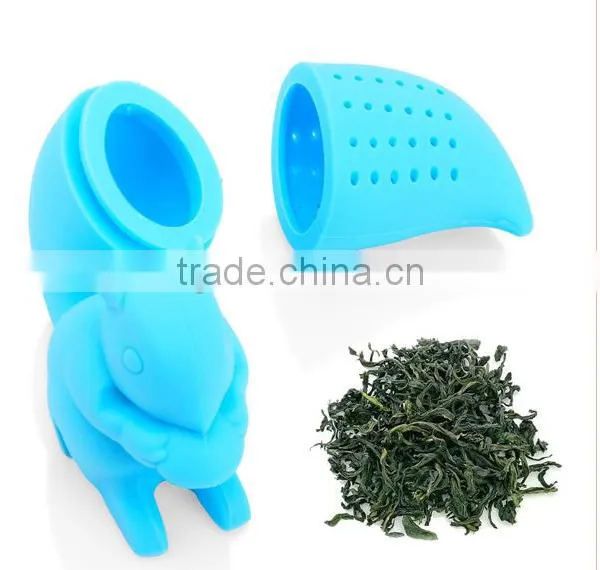 3D Custom Cartoon Design Squirrel Shaped Tea Strainer Silicone photo-2