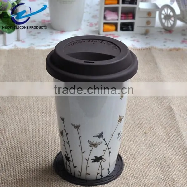 FDA & LFGB High Quality Round Silicone Mat for Coffee Cup photo-3