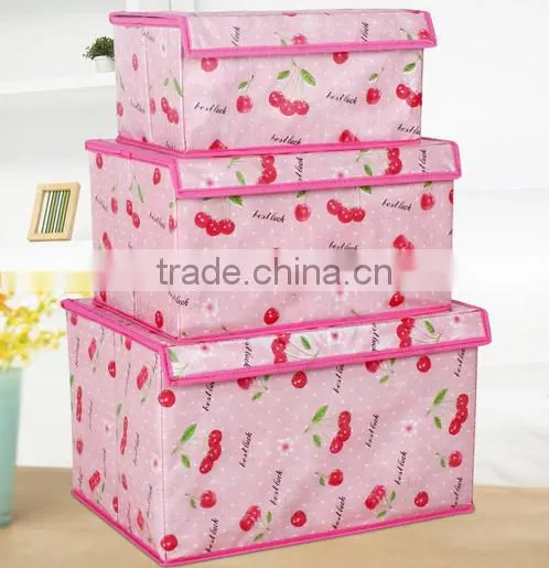 Eco-Friendly Foldable Clothes Sundries Storage Case Container Box With Lids photo-3