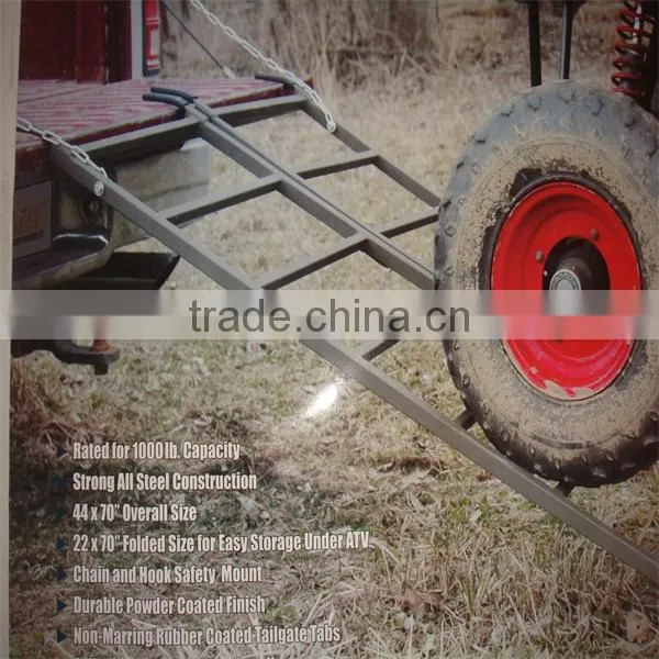 Tri-Fold Folding Motorcycle ATV Loading Ramp Snowmobile Lawn Trailer photo-3