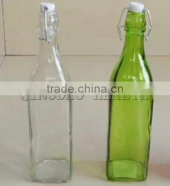 Glass Swing Top Spices Square Round Bottle(HLTH-L020) photo-3