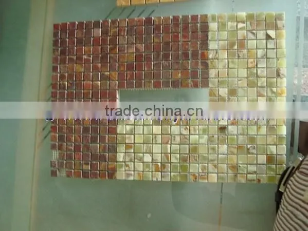 NATURAL STONE BEST PRICE LIGHT GREEN ONYX MOSAIC TILES COLLECTIONS photo-6